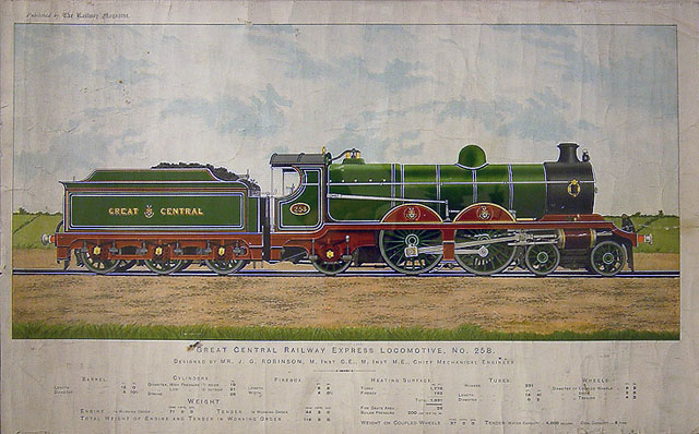 Great Central Railway Express Locomotive No 258 (print)