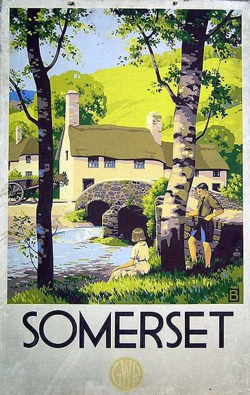 Somerset (painting; watercolour; poster artwork)