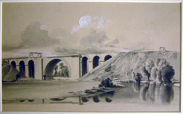 Sherbourne Viaduct, nr Coventry (wash drawing)