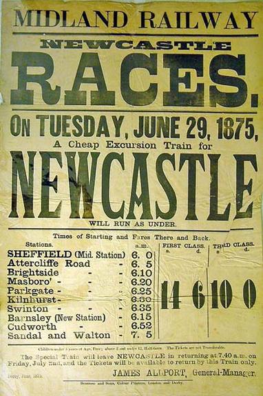 M R letter-press Poster: Newcastle Races