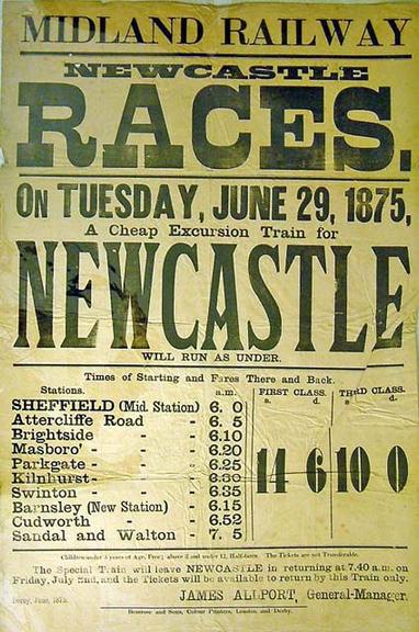 M R letter-press Poster: Newcastle Races (poster)