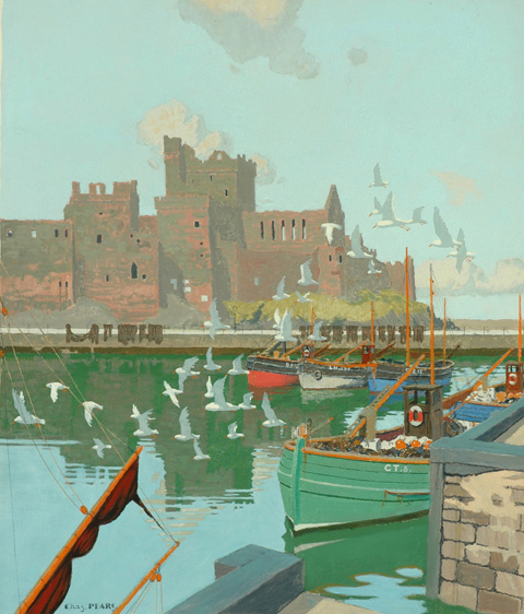 Peel Castle (painting; oil painting; poster artwork)