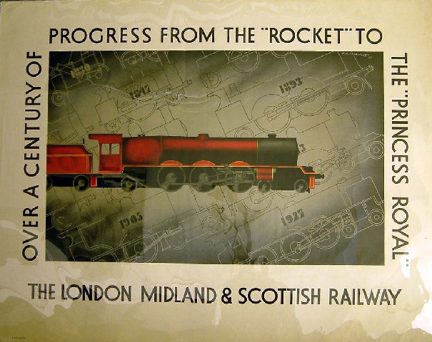 Over a Century of Progress from the "Rocket" to the "Princess Royal" (poster)