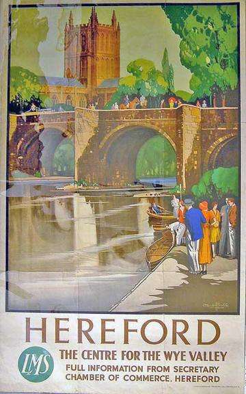 Hereford - The Centre of the Wye Valley (poster)