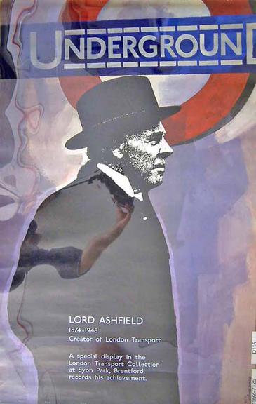 London Transport poster. Lord Ashfield by Hans Unger