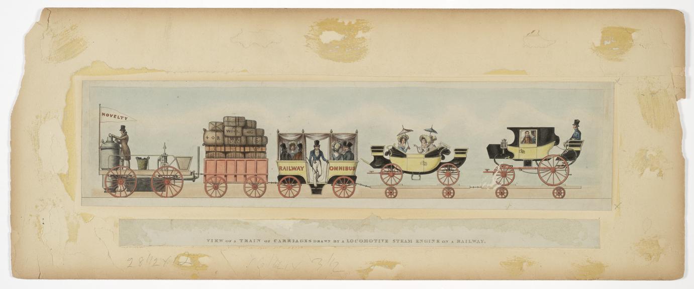 Novelty hauling four carriages