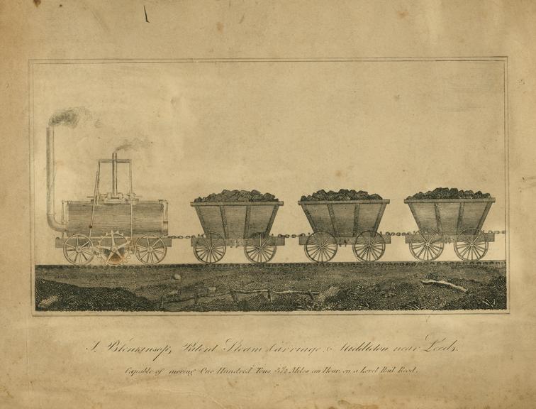 J. Blenkinsop's Patent Steam Carriage at Middleton near Leeds