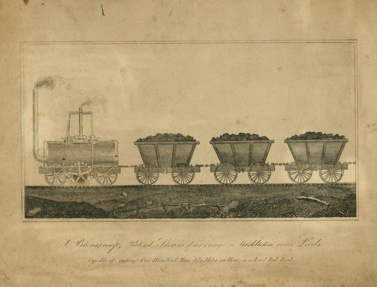 Engraving of John Blenkinsop's Patent Steam Carriage