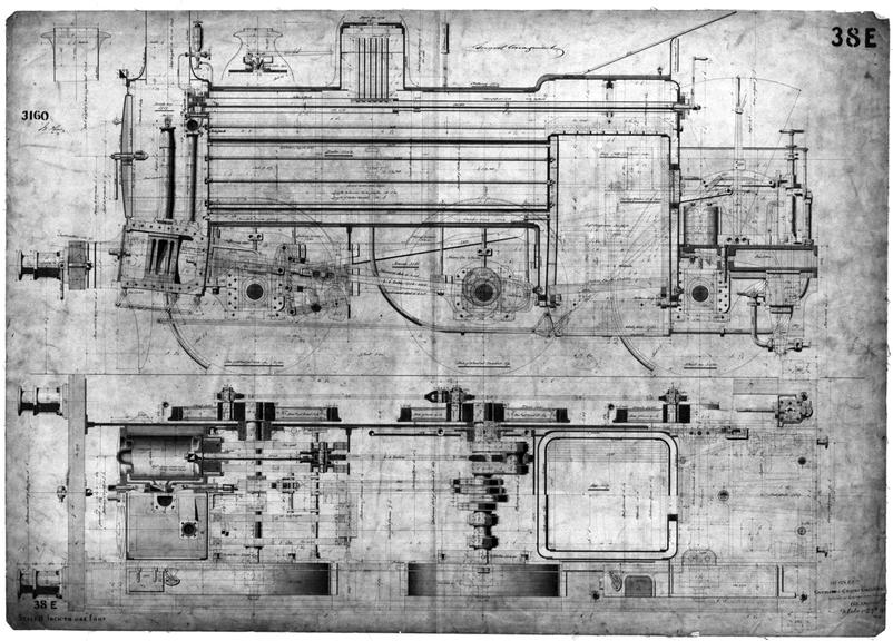 Drawing of 0-6-0 Engine