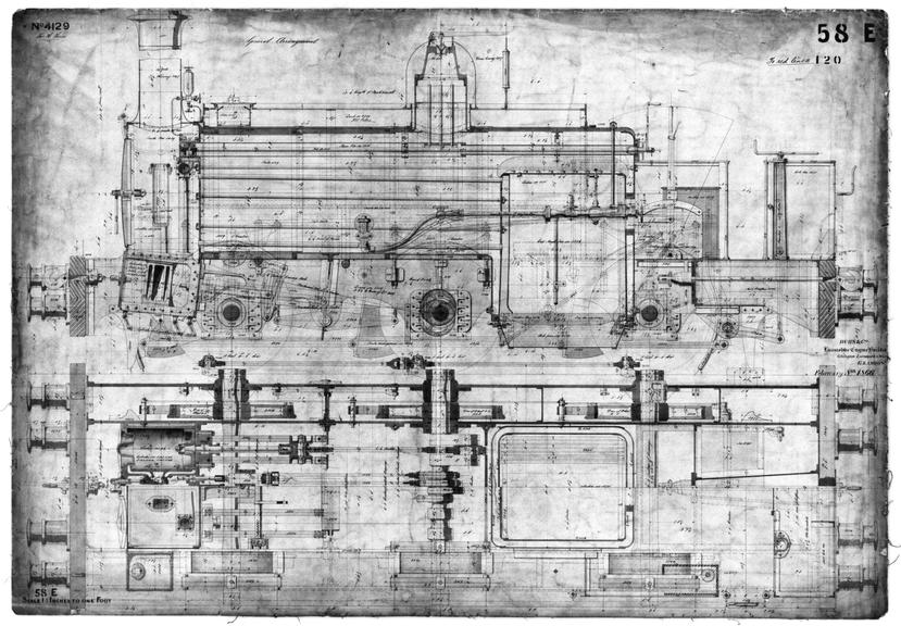 Drawing of 0-6-0 Engine