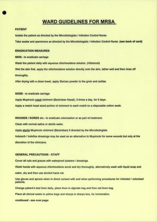 Notice on the control of infection, United Kingdom, 1990-1996