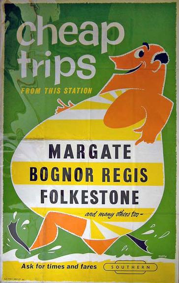 Cheap trips from this station to Margate, Bognor Regos, Folkestone and many others too.
