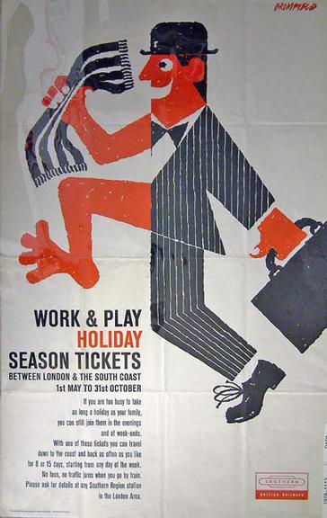 work and play holiday season ticket between London and the South Coast (poster)