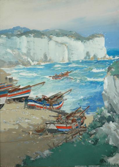 Yorkshire Coast North Landing Flamborough (painting; poster artwork)