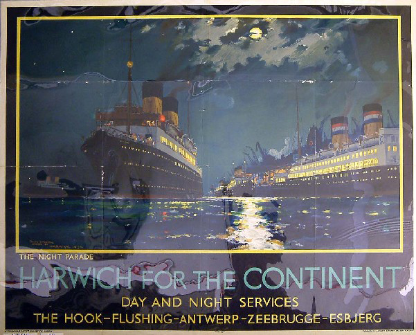 Harwich for the Continent, The Night Parade (poster)