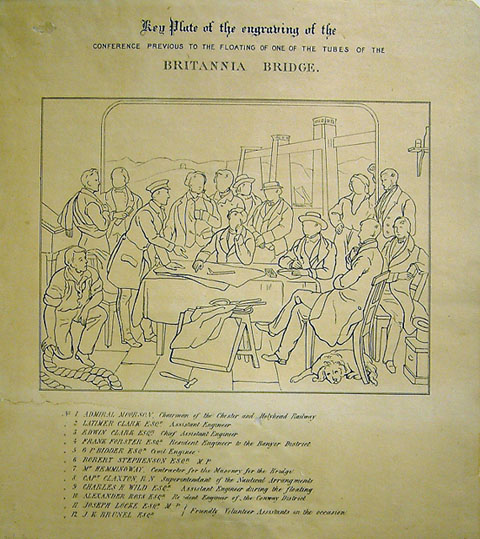 'Key plate of the engraving of the Conference of Engineers...', by John Lucas, 1858