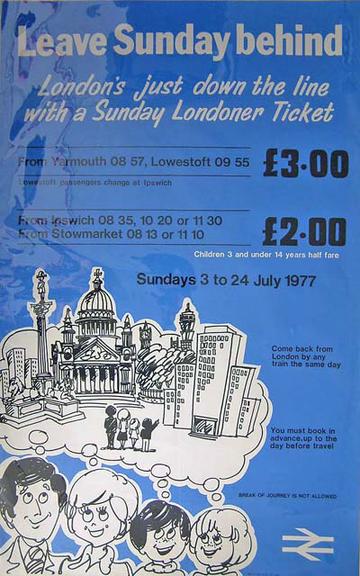 Leave Sunday Behind - London's Just down the Line (poster)