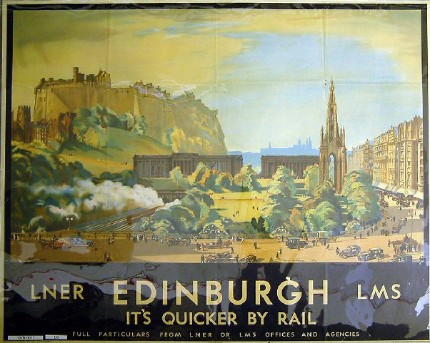 It's Quicker by Rail - Edinburgh (poster)