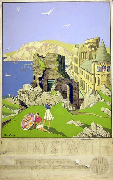 Poster artwork, Aberystwyth (painting; watercolour; poster artwork)