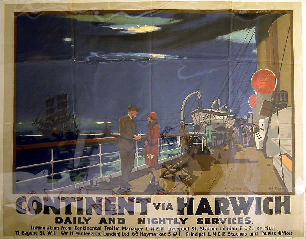 Continent via Harwich