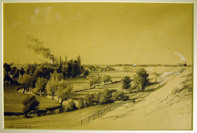 Watford Embankment (wash drawing)