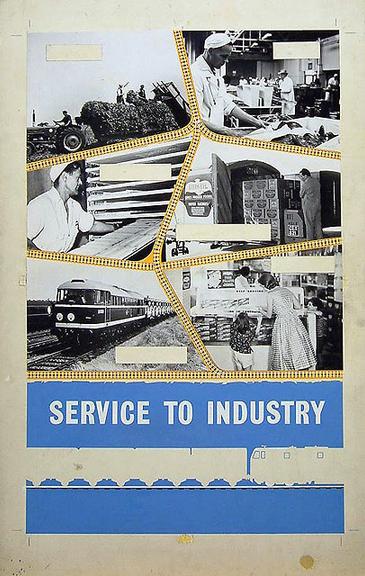 Service to Industry poster original artwork (paste up; poster artwork)