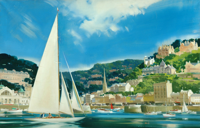 Torquay in Glorious Devon (painting; oil painting; poster artwork)