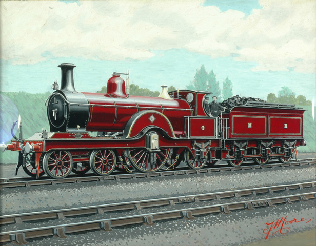 Midland Railway 4-2-2 locomotive no.4