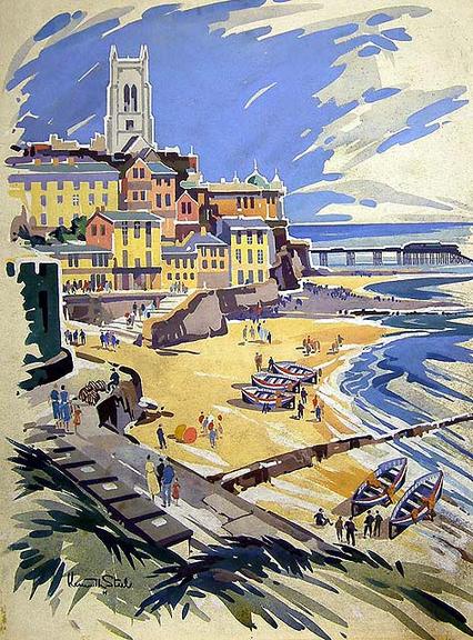 original artwork for Cromer poster (painting; poster artwork)