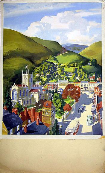 Malvern (painting; watercolour; poster artwork)