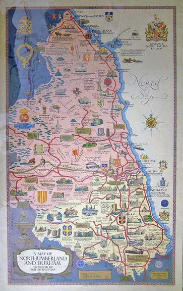 A Map of Northumberland and Durham (poster)