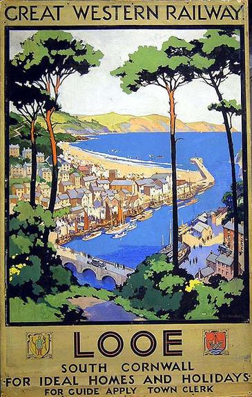 Looe (painting; watercolour; poster artwork)