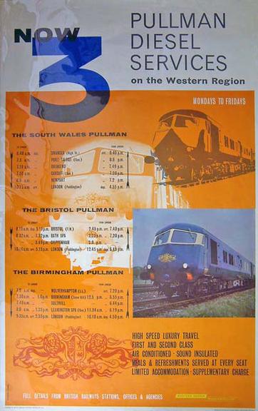 Now 3 Pullman Diesel Services on the Western Region