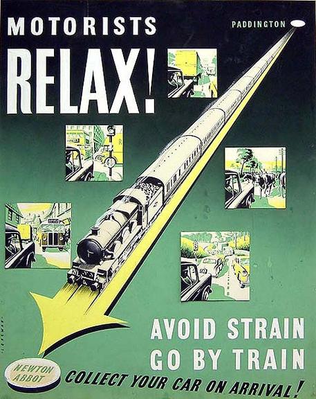 British Railways (Western Region) poster original motorists relax!