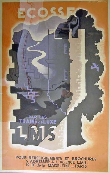 Ecosse par Les Trains de Lux LMS (poster)