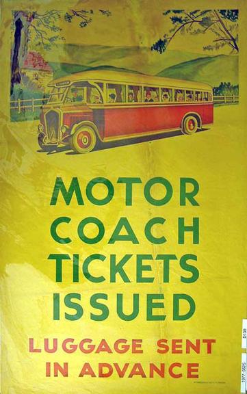 Motor Coach Ticket Issued - Luggage Sent in Advance