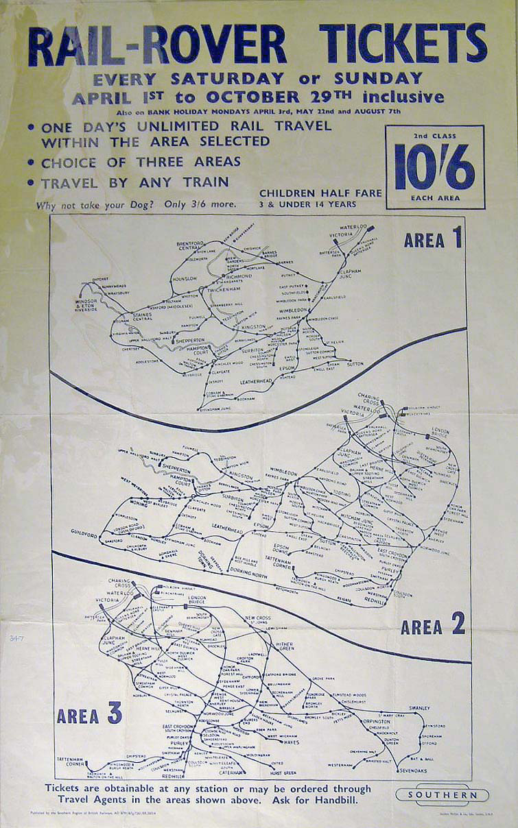 Rail Rover Maps Rail Rover Tickets | Science Museum Group Collection