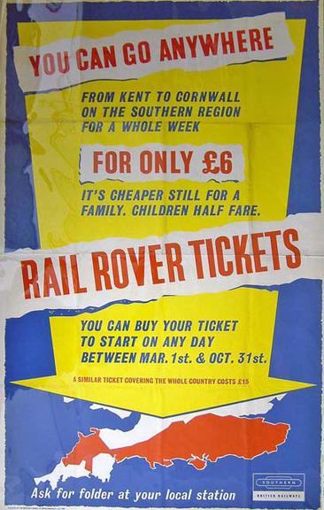 'You Can Go Anywhere' - Rail Rover tickets by Peaty