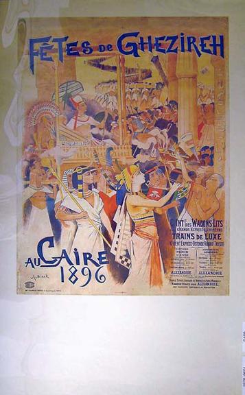 Colour reproduction poster 'Fetes de Ghezireh - au Caire', 1896