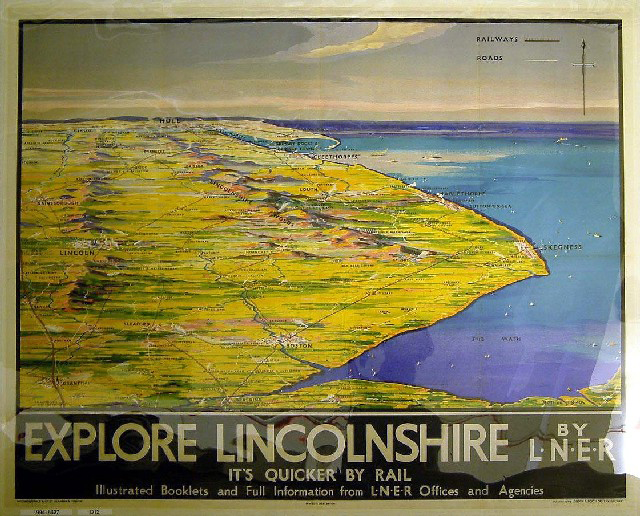 It's Quicker by Rail - Explore Lincolnshire by LNER (poster)