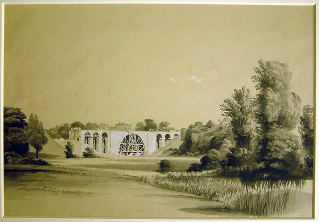 Sowe Viaduct nr Binley (wash drawing)