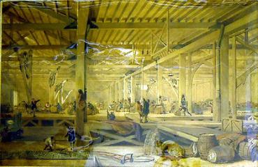 Interior of Pickford's Depot, Camden Town