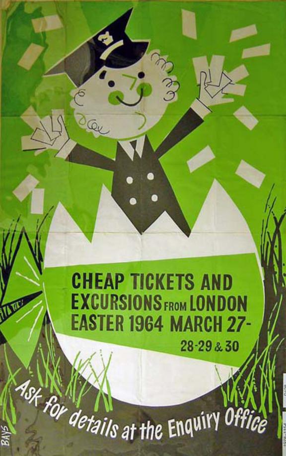 Cheap tickets and excursions from London Easter 1964 March 27-28-29-& 30