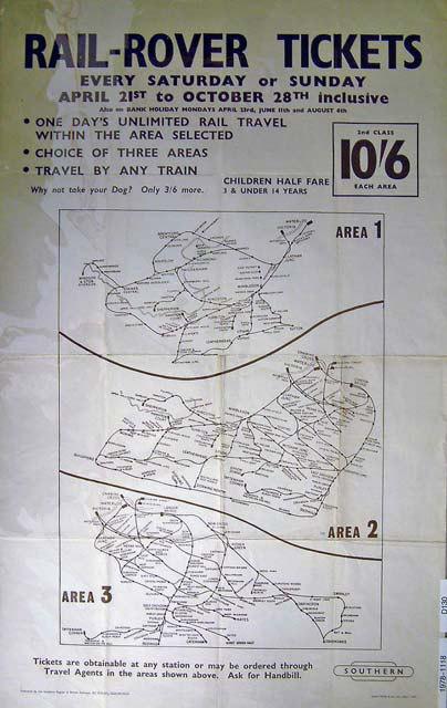 Rail Rover Maps Rail-Rover Tickets | Science Museum Group Collection