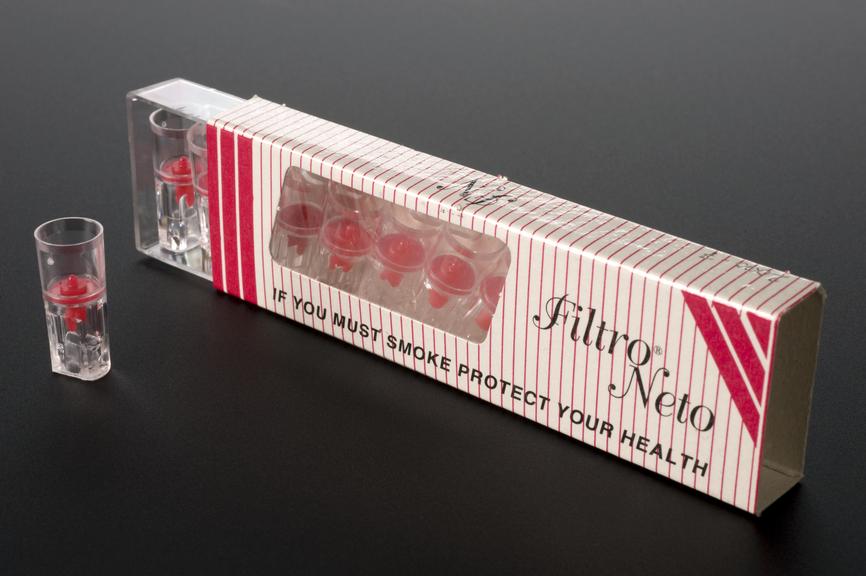 filtro neto cigarette filters Box of 10 'Filtro Neto' cigarette filters, London, England, 1999