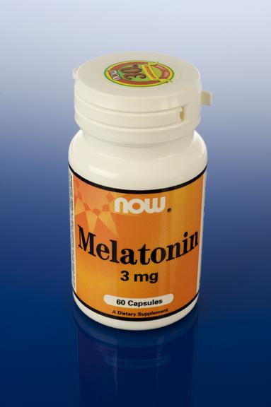 60 x 3mg capsules of melatonin made by Now Foods, Glendale