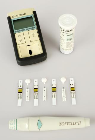 Blood glucose tester, Germany, 1999